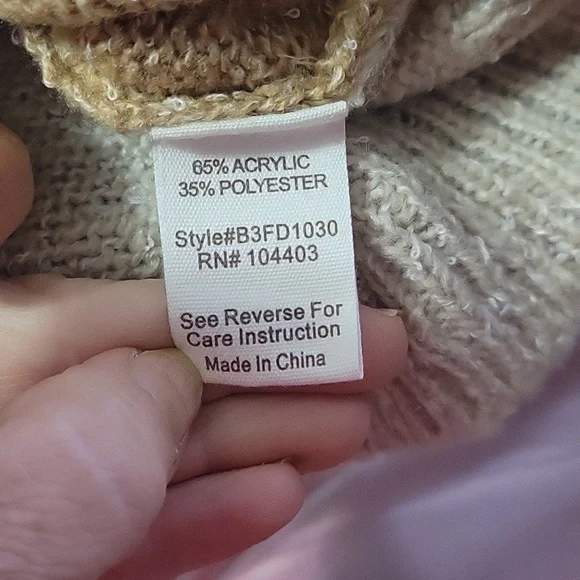 Blu Pepper Size Small Colorblock Turtleneck Sweater - Picture 3 of 4